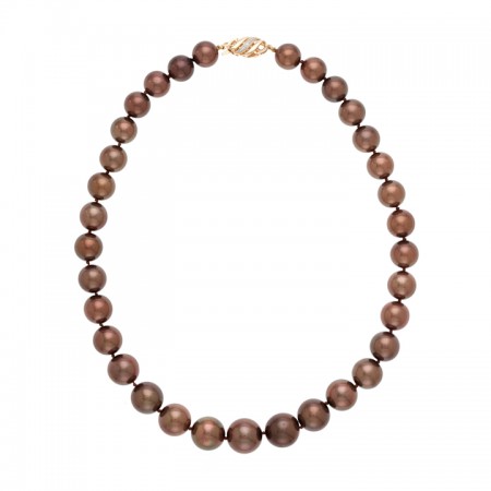 11.0-15.0mm Chocolate Tahitian Pearl Necklace