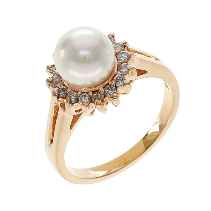 Japanese akoya on sale pearl ring