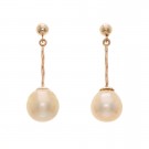 9.5-10.0mm Golden Southsea Drop Pearl Earrings 