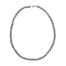 6.0-6.5mm Japanese Akoya Treated Blue Pearl Necklace