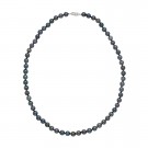 6.5-7.0mm Japanese Akoya Black Pearl Necklace