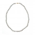 7.0-7.5mm Japanese Akoya Baroque Grey Pearl Necklace 