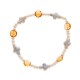 3.5-4.0mm Freshwater Pearl Bracelet with Citrine