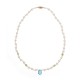 3.5-4.0mm & 5.5-6.0mm Freshwater Pearl Necklace with Peridot and Blue Topaz