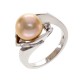 9.5-10.0mm Golden South Sea Pearl Ring with Diamond