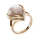 14.5-15.0mm Mabe Pearl Ring with Diamond 