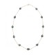 7.5-9.0mm Tahitian Black Tin Cup Pearl Necklace 